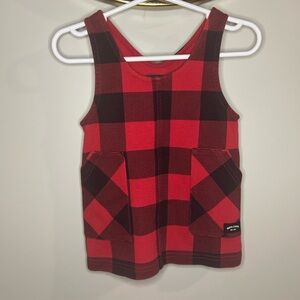 Roots Kids Red and Black Checkered Dress